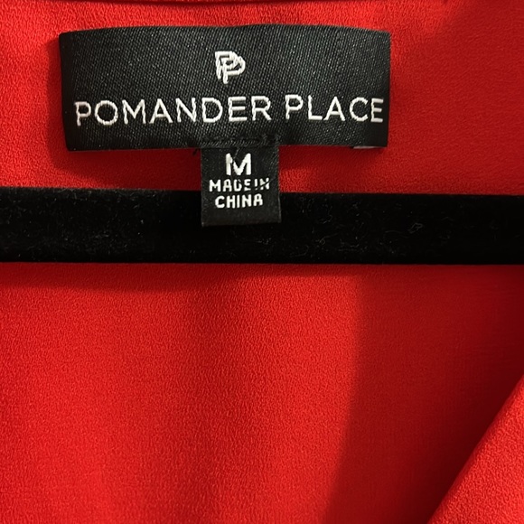 Tuckernuck Red Crepe Kenzo Top - Picture 2 of 3